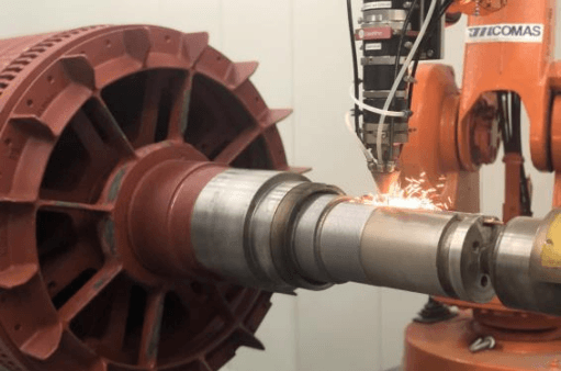 rotor shaft laser cladding